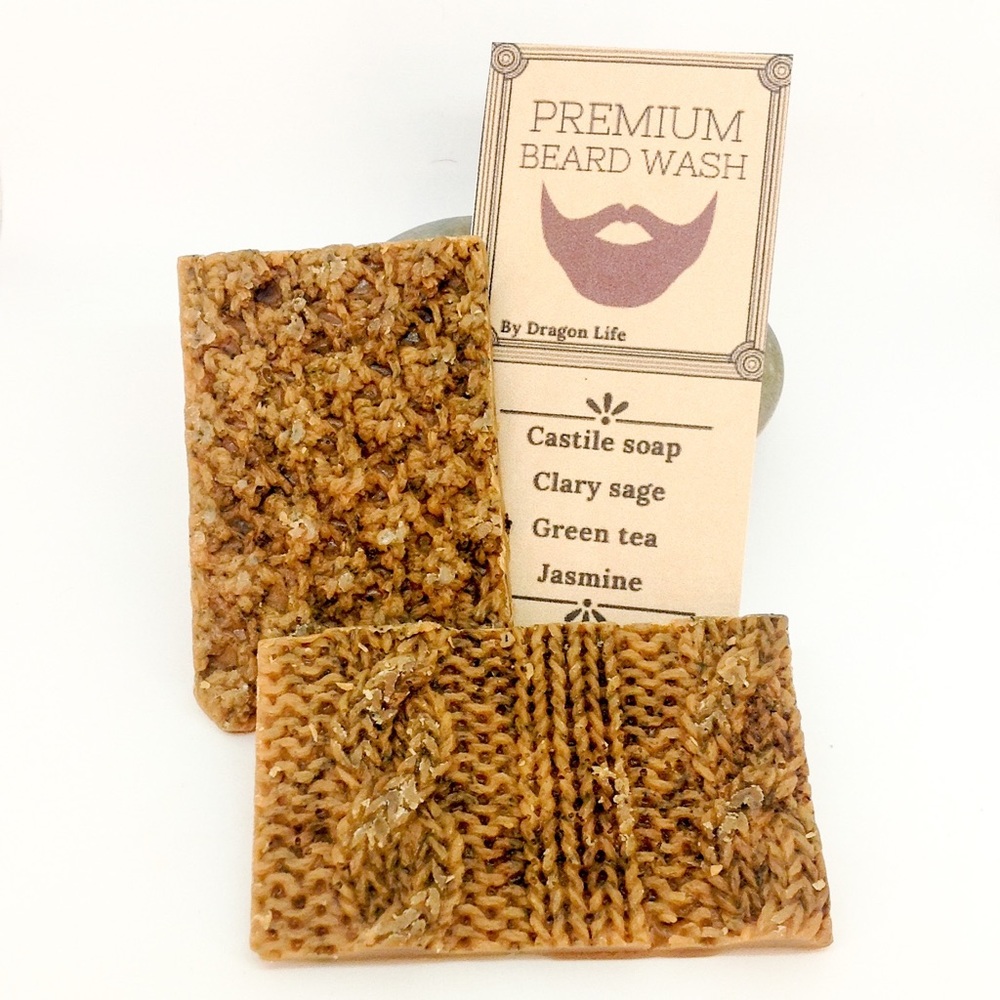 Premium Beard Wash: Castile, Clary Sage, Green tea